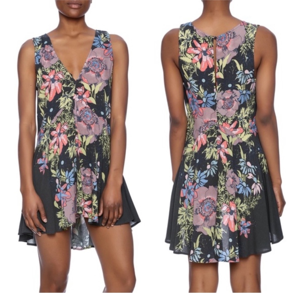 Free People Backyard Party Floral Tunic/Dress M